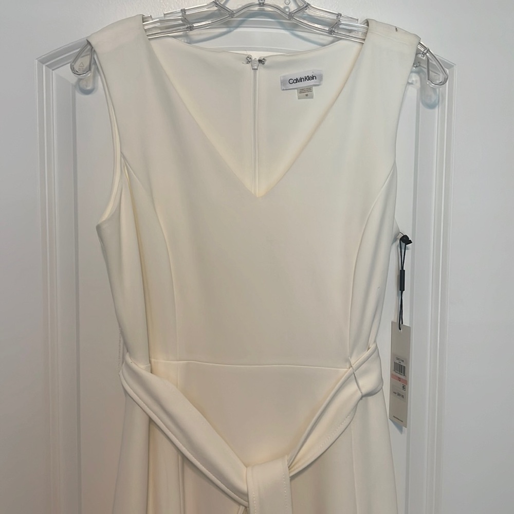 Size 10 off-white/cream Calvin Klein dress